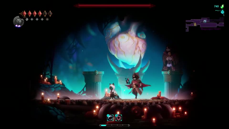 Resio and Fatum encounter around the glowing heart in Black Canyon