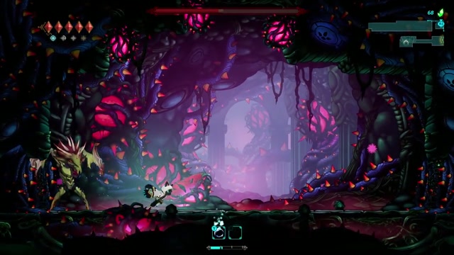 Kisha fighting Saitin in Moss Cave
