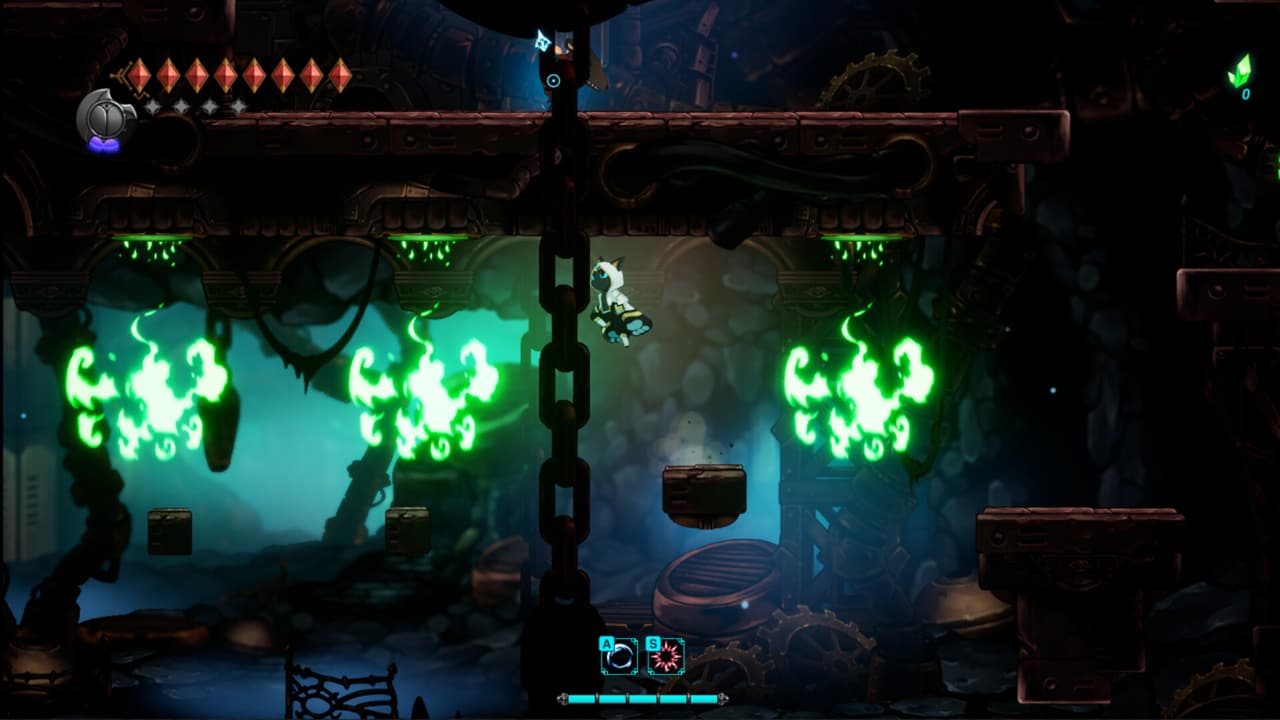 Kisha exploring a connected underground region in Fatal Claw