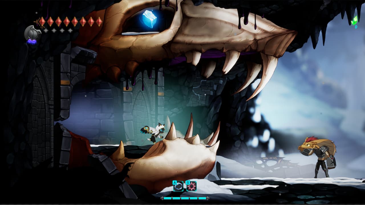 Kisha facing a large enemy in Fatal Claw