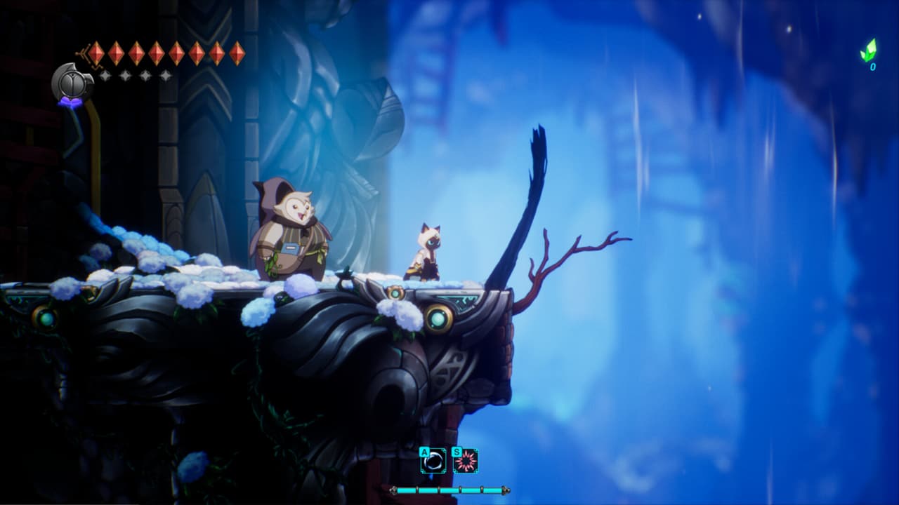 Kisha meeting a character in the underground kingdom of Fatal Claw